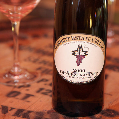 Garrett Estate Cellers <br />Gewurztraminer <br />Olathe Colorado
